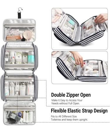Bosidu Hanging Travel Toiletry Bag - Large Capacity Organizer for Women with 4 Compartments & Sturdy Hook - Ideal for Travel & Daily Use - Buy Online on GoSupps.com