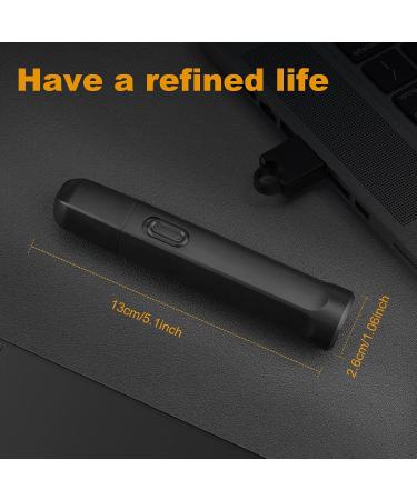 Nose Hair Trimmer for Men & Women - USB Rechargeable IPX7 Waterproof Dual Edge Blades - Professional Ear & Nose Hair Clipper (Black - Buy Online on GoSupps.com