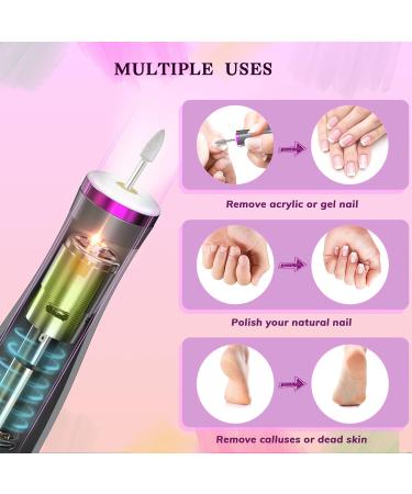 Zoccee 11-in-1 Electric Nail Cutter with LED Light - Gel & Acrylic Nail Manicure Set 22000 RPM Gray - International Shipping Available - Buy Online on GoSupps.com