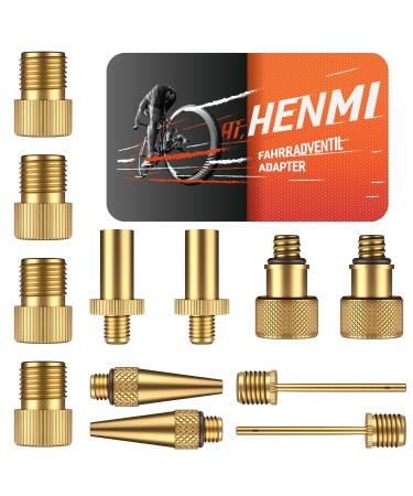 Henmi 12PCs bicycle adapter French valve adapter multifunctiona Durable valve adapter suit for SV DV AV for compressor air pump ball pump accessories for bicycle pumps - Buy Online on GoSupps.com
