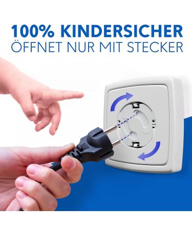 Adlersfeld 16112 Child Lock Sockets - 20 Piece White Set with 3M Adhesive | Safe Socket Protection for Babies - Buy Online on GoSupps.com