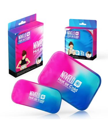 Navelo cold warm compress set |Large & small gelpack |Usable as a cooling pad & heating press |Soft touch |Reusable hot & cold gel pack