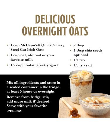 MCCANN'S IRISH OATMEAL IRISH OATMEAL QUICK&EASY 16 OZ - Buy Online on GoSupps.com