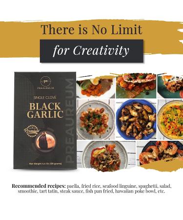 PreAureum Black Garlic: Fermented & Peeled Single Clove, 125g - Immune Support & Snacks - Buy Online on GoSupps.com