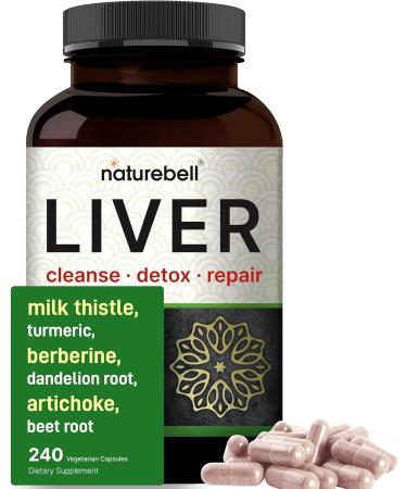 NatureBell Magnesium Glycinate Capsules 500mg & Liver Cleanse Detox Supplement Bundle Pack | Chelated & Purified Mineral | 15-in-1 Complex with Milk Thistle 500mg - Buy Online on GoSupps.com