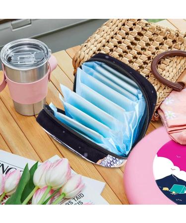 Menstrual Pad Bag with Zipper | Stylish Tampon Pouch for Women & Girls - Night Mermaid Design - Buy Online on GoSupps.com