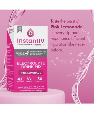 Electrolytes Powder - Hydration & Recovery with Vitamin C | Vegan Gluten-Free Pink Lemonade - 12 Packets - Buy Online on GoSupps.com
