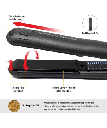 Glampalm 1 Ceramic Professional Hair Iron - Adjustable Temperature up to 450 F Straighten & Curl Made in Korea 2-Year Warranty | International Shipping Available - Buy Online on GoSupps.com
