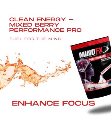MINDFX Performance Pro Blend - Mixed Berry Nootropic Endurance Drink | Boost Focus Concentration & Brain Health | 20 Sticks of Natural Ingredients - Buy Online on GoSupps.com