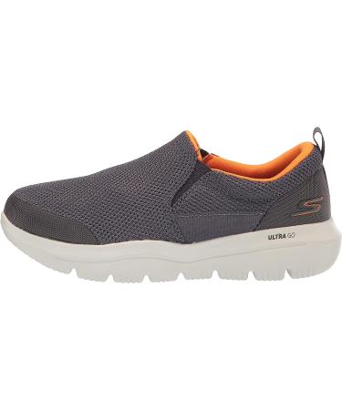 Skechers Men's Go Walk Evolution Ultra-Impeccable Sneaker 13 X-Wide - Charcoal/Orange - Buy Online on GoSupps.com