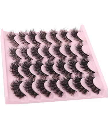ALICROWN 6D Faux Mink Lashes - 14 Pairs Fluffy & Dramatic, Soft Reusable False Eyelashes - Buy Online on GoSupps.com
