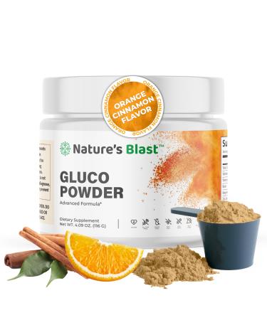 NATURES BLAST Gluco-Powder with White Mulberry Extract & Ceylon Cinnamon - Organic Metabolic Wellness Blend for Energy & Vitality 1 Bottle