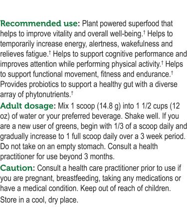 Genuine Health Greens + Extra Energy Superfood Powder - Vanilla Boost Energy & Support Gut Health | 30 Servings - Buy Online on GoSupps.com