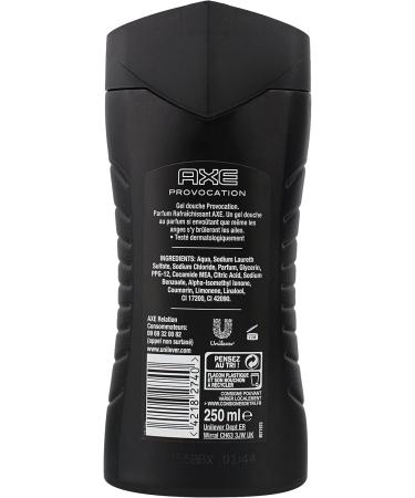  AXE Men's Shower Gel Provocation Freshness and Cleanliness Coconut and Black Pepper 250ml - Pack of 2 - Buy Online on GoSupps.com