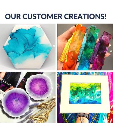 24-Piece Alcohol Ink Set - Highly Saturated, Acid-Free & Fast-Drying Inks for Tumblers, Resin Art, Glass & Metal - Buy Online on GoSupps.com