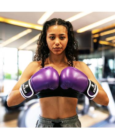 Kruzak Plain Boxing Gloves - Sparring, Kickboxing, Muay Thai, MMA Fighting - Purple, 12 oz - Men & Women - Buy Online on GoSupps.com