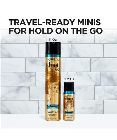 L'Oreal Paris Elnett Satin Hairspray - Extra Strong Hold, Unscented, 11 oz - Buy Online on GoSupps.com