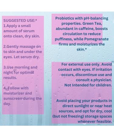 Elysian Gaze Probiotic Facial Serum | Revitalize & Rejuvenate with Caffeine Hyaluronic Acid Vitamins C&E | Plant-Based Made in USA - Shop Now - Buy Online on GoSupps.com