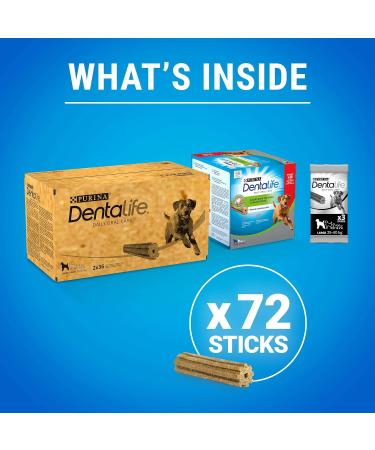 DENTALIFE Large Dog Treat Dental Chew 36 Stick Pack of 2 - Buy Online on GoSupps.com