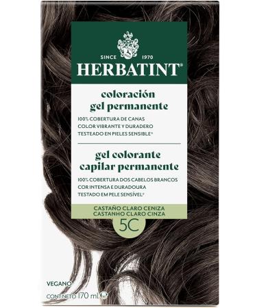  Herbatint Herbatint Permanent Hair Color Gel 5C Light Ash Brown 170ml No Ammonia Optimal Coverage of Grey Hair Vegan Formula With 8 Organic Plant Extracts - Buy Online on GoSupps.com