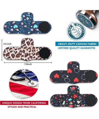 Leather Stethoscope Holder Clip - No More Neck Strain, Loss, or Misplacement - B02 Medical Floral Canvas - Buy Online on GoSupps.com