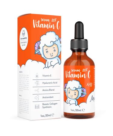 MeMe Vitamin C Serum for Face | Korean Skin Care with Hyaluronic Acid Retinol & Vitamin E | Anti Wrinkle Eye Serum | Dark Circles Remover Derma Roller Suitable