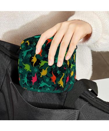 Shop Grunge Women's Napkin Storage Bag - Colorful Dinosaur Design | Portable Menstrual Cup & Bandage Organizer for First Period - Buy Online on GoSupps.com