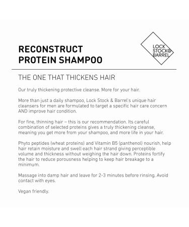 Lock Stock & Barrel Reconstruct Protein Thickening Shampoo for Men - 250ml | International Shipping Available - Buy Online on GoSupps.com