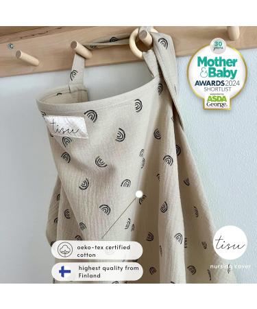 Organic Muslin Cotton Nursing Cover for Breastfeeding & Pumping | Multi-Use Car Seat Stroller Cover | Breathable & Soft | Pastel Colors by TISU - Buy Online on GoSupps.com
