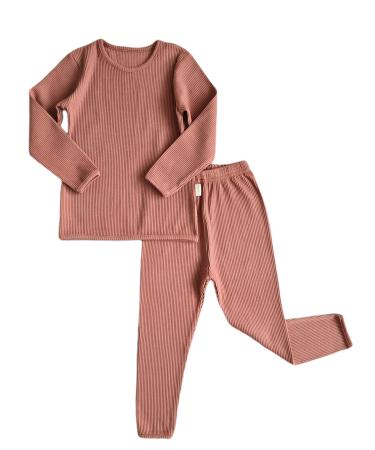 DreamBuy 20 Colours Ribbed Pyjama/Tracksuit/Loungewear Unisex Boys And Girls Pyjamas Baby Clothes Pyjamas For Women And Mens Pyjamas 1-2 Years Leather Pink