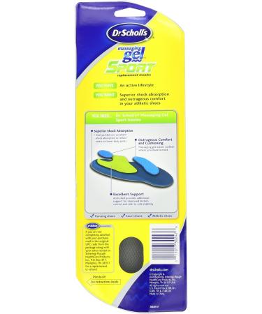 Dr. Scholl's Massaging Gel Sport Replacement Insoles - Women's Sizes 6-10 | 1 Pair - Buy Online on GoSupps.com
