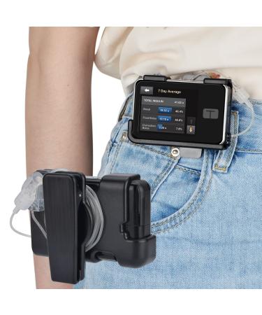 (Upgrade) iGuerburn tSlim X2 Pump Case with 360 Rotating Clip Tandem tSlim Pump Holder Spool Up Excess Tubing t Slim G4 Pump Accessories t:Holster Smooth Edges Won't Peel Off Screen Cover(Black) - Buy Online on GoSupps.com