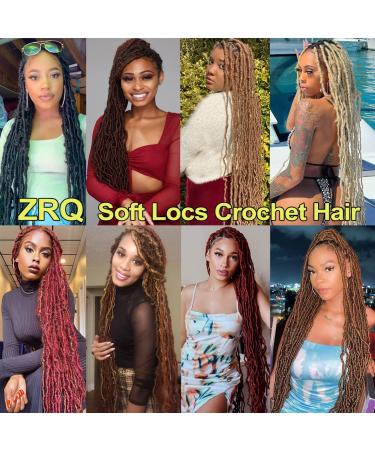 ZRQ 6 Packs 30-Inch Faux Locs Crochet Braids - Ginger Soft Locs Extensions | Copper Red Curly Wavy Hair - Buy Online on GoSupps.com