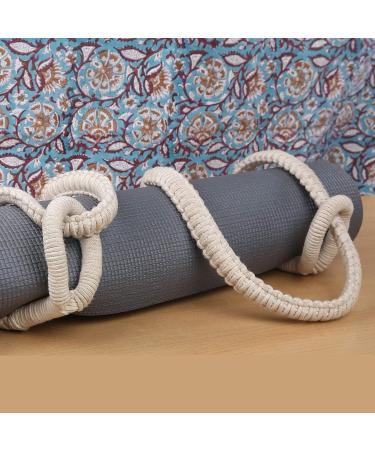 Rajrang Boho Macrame Yoga Mat Strap - Durable Ivory Beach Towel Carrier Sling - Buy Online on GoSupps.com
