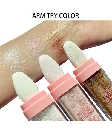 Highlight Powder Stick Puff Bol en Plastique 9g Poudre Tapoter Brillante pour le Maquillage (Blanc) - Buy Online on GoSupps.com