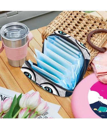 Menstruation Pad Bag with Zipper | Women's Napkin & Tampon Collector | Funny Cats & Floral Designs | Perfect for Girls - Buy Online on GoSupps.com