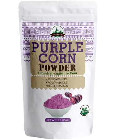 Eco Chacras Organic Purple Corn Powder Flour from Peru - 1 lb | Vegan, Non-GMO, Gluten-Free - Ideal for Breads, Crackers, Tortillas, Cakes & Biscuits - Buy Online on GoSupps.com