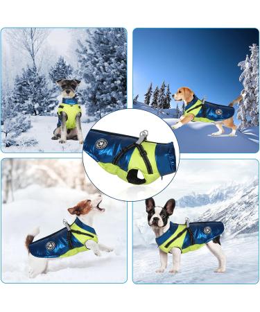 Winter Waterproof Dog Jacket | Warm Reflective Vest for Small & Medium Dogs - Windproof & Cozy (Blue M) - Buy Online on GoSupps.com