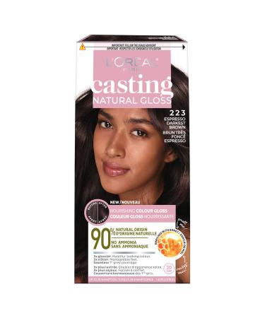 L Or al Paris Casting Natural Gloss Hair Color 223 Expresso Darkest Brown High Shine Hair Gloss Hair Dye 1 EA 223 Espresso Darkest Brown