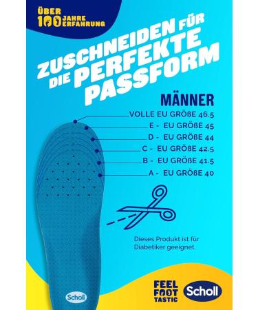 Scholl Gel Activ Work Insoles for Men | Comfort & Support Size 40-43 - International Shipping Available - Buy Online on GoSupps.com