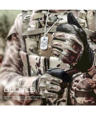 Zure Lotoo Tactical Gloves - Breathable XRD Paintball & Airsoft Gloves for Men - Touchscreen Compatible Motorcycle & Climbing Gear | Camo Zig3 - Buy Online on GoSupps.com