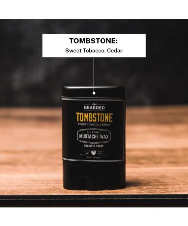 Live Bearded Tombstone Mustache Wax - 0.35 Oz - Medium Hold - All-Natural Ingredients - Made in the USA - Buy Online on GoSupps.com