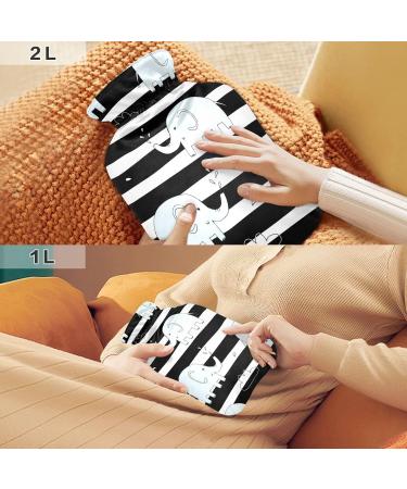 Elephant Hot Water Bottle - 2L Pain Relief & Bed Warmer | Cozy Cover for Hands & Feet - Buy Online on GoSupps.com
