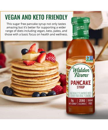 Walden Farms Pancake Syrup 12 oz (Pack of 6) - Zero Fat & Sugar, Low Calorie Sweet Syrup for Pancakes, Waffles, Desserts & More - 12 Fl Oz (Pack of 6) - Buy Online on GoSupps.com