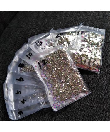 2880pcs SS12 AB Nail Art Rhinestones Round Flatback Glass Gems - Nail Crystals for Decoration, Crafts, Makeup & More - Buy Online on GoSupps.com