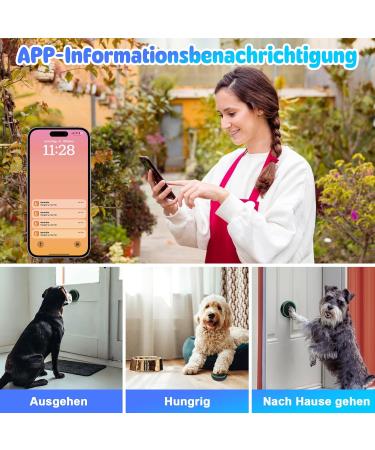 Daytee Daytech Katzlingel Smart Dog Door Bell - WiFi Tuya Waterproof Pet Doorbell for Outdoor Use - Ideal for Training & Communication - Black - Buy Online on GoSupps.com