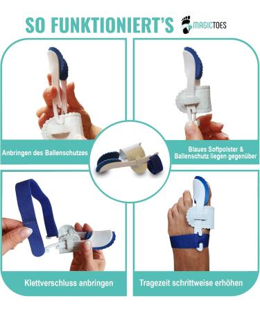 Magictes Hallux Valgus Day & Night Set | 2 Rails + 2 Toe Spreaders 2.0 + Free eBook | Quick Pain Relief for Bunions - Buy Online on GoSupps.com