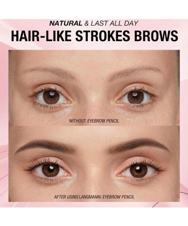  SONGVISON Double Sided Curved Eyebrow Pencil with Double Tip for Women Effortlessly Natural Eyebrow All-Day Wear Waterproof and Stain Resistant - Buy Online on GoSupps.com