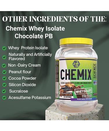 Buy Chemix Whey Protein Isolate - Chocolate Peanut Butter 2Lb | Pure Protein Powder + Free Multi-Purpose Key Chain - International Shipping - Buy Online on GoSupps.com