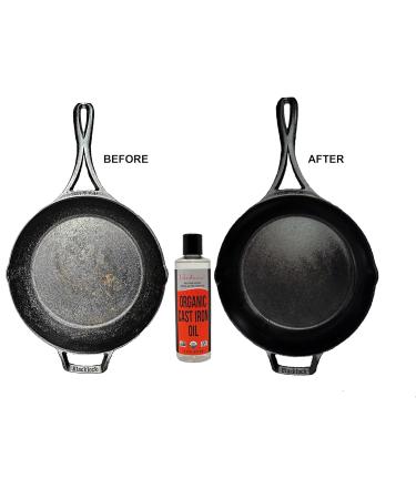 Buy Verdana Organic Cast Iron Seasoning & Cleaning Oil - Food Grade Kosher Non-GMO 100% Coconut Oil - Rust Prevention & Care for Cast Iron Cookware - 8 Fl Oz - Buy Online on GoSupps.com